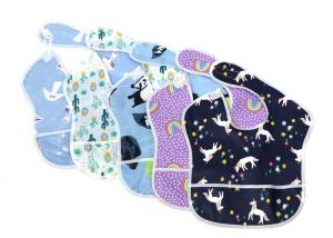 Quality Polyester Cartoon Waterproof Baby Bibs For Feeding Eating wholesale