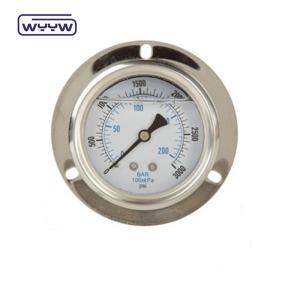 Quality Hydraulic Pressure Gauge Flange SS304 Glycerine Or Silicome Filled Manometer wholesale
