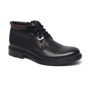 Quality Stylish Comfortable Black Lace Up Breathable Leather Boots wholesale