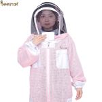 Hooded Breathable and Pink Beekeeping Protective Clothing With High Quality