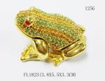 Animal trinket jewelry box Frog diamond decoration pewter jewelry box