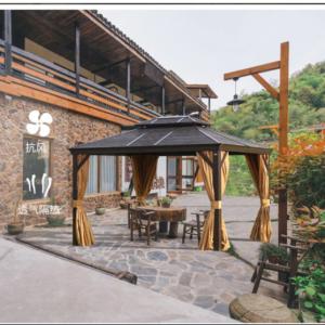 Quality Aluminium Frame Windbreaks Waterproof Gazebo Canopy With Hardtop 3*4m wholesale