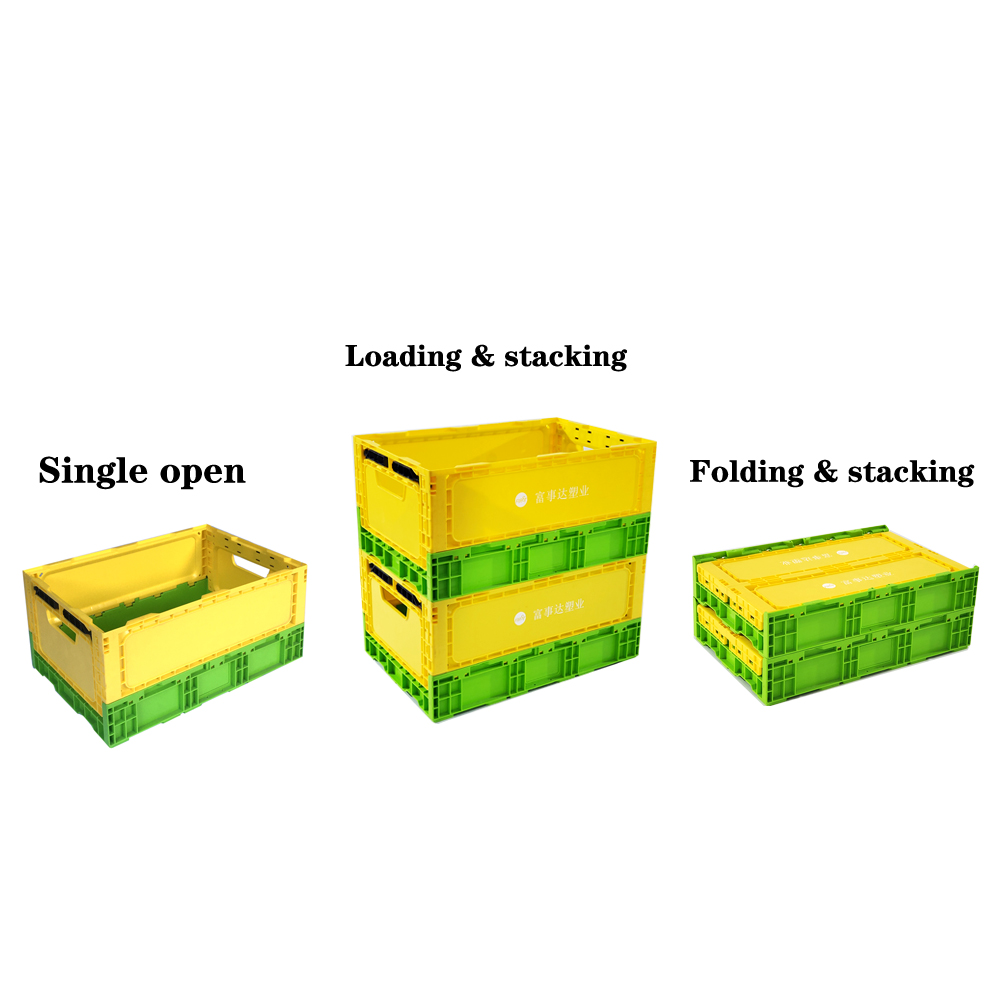 Industrial Foldable Crate for Food Grade Moving 29L Volume Internal Size 475*305*210mm