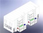 Side Extraction Vehicle Spray Booth 15 Meter Gas Heated