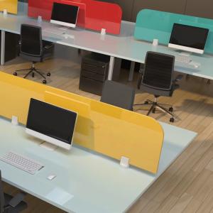 Quality Eco-friendly 6mm Decorative Lacquered Glass Workstation Partitions for Workstations wholesale