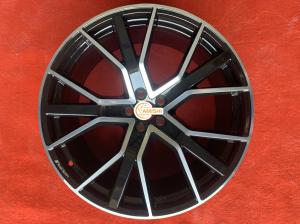 Quality 10J 22 Inch Black Alloy Wheels , ET26 5 Twin Spoke Alloy Wheels wholesale