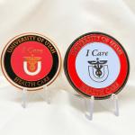 Custom Metal Brass Copper Bronze Challenge Coin Laser Logo Print blank gold