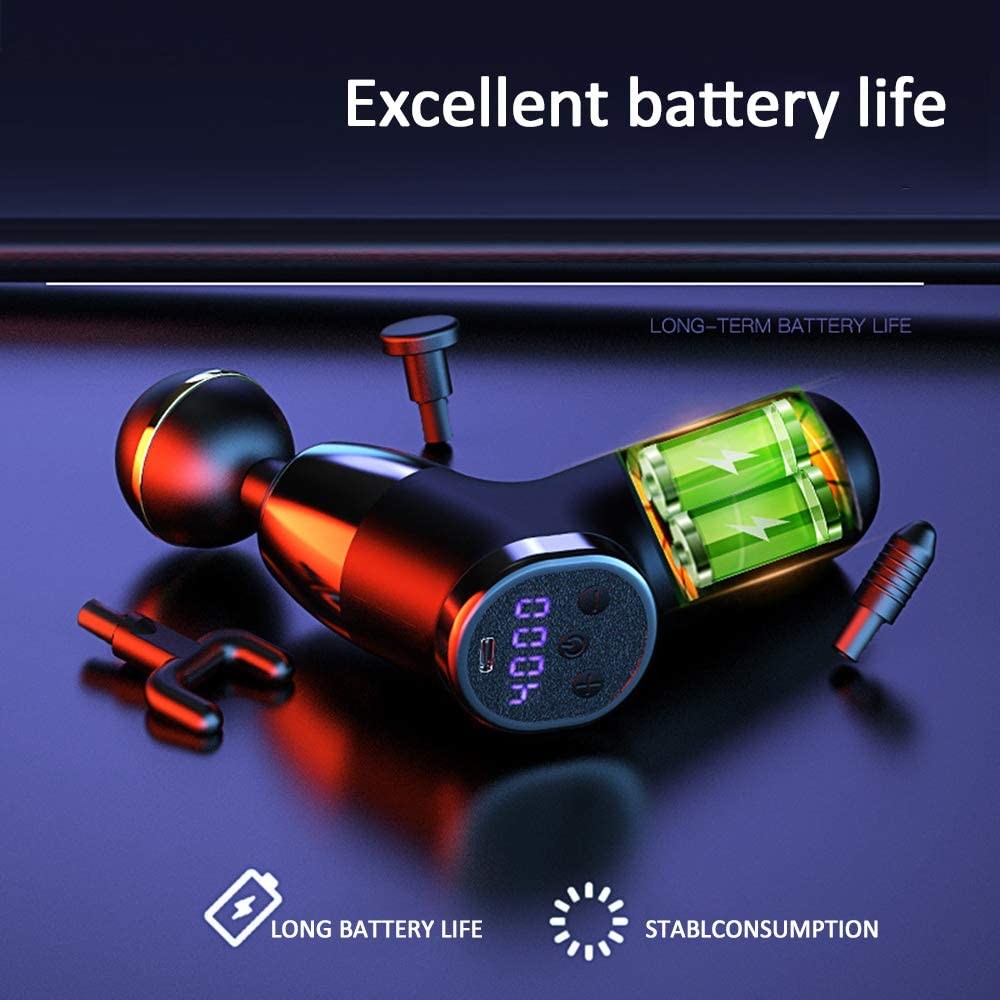USB Type C Handheld Percussion Massage Gun 20 Speeds 3200rpm