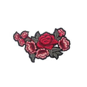 Quality Heat Transfer Custom Logo Embroidery Patch DIY Flowers For Jackets Jeans Pants wholesale