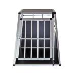 Lockable MDF Heavy Duty Aluminum Dog Travel Box For Large Dog Car Transport Cage