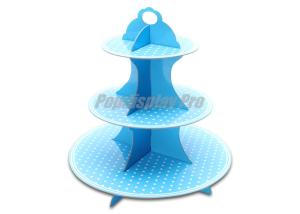 Quality Eye Catching Cardboard Point Of Sale Counter Display 3 Round Shelf For Lipstick Cosmetics wholesale
