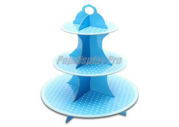 Eye Catching Cardboard Point Of Sale Counter Display 3 Round Shelf For Lipstick