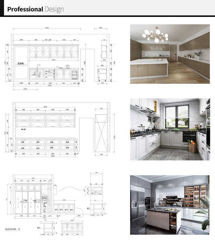 Customized Lacquer L Shape Modular Kitchen Cabinets OEM ODM Overhead Cupboards