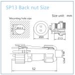 SP13 IP68 Industrial Electrical Connector Waterproof thermoplastic PPS Insulator