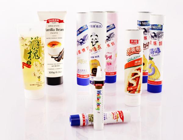 Round ABL PBL APT Laminated Food Packaging Tube For Condensed Milk, Chocolate
