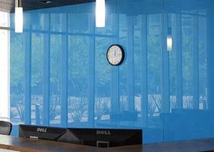 Quality Architectural Decorative Light Blue Back Painted Glass For Frameless Door wholesale