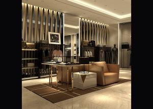 Quality Brand Men's Retail Store Clothing Racks , Luxurious Metal Clothes Rack For Shopping Mall wholesale