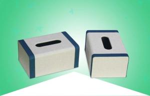 Quality Tissue Gift Custom Packaging Box Thick Wooden Board With Flocking / Cloth wholesale