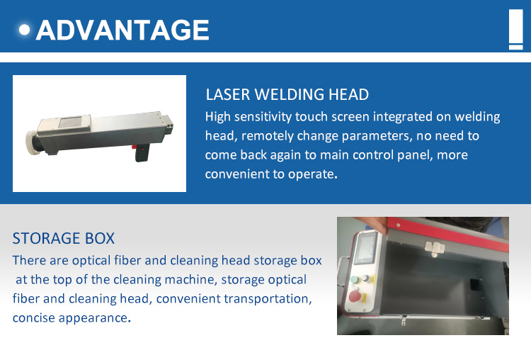 100w Air Cooling Portable Laser Metal Cleaner For Stainless Steel