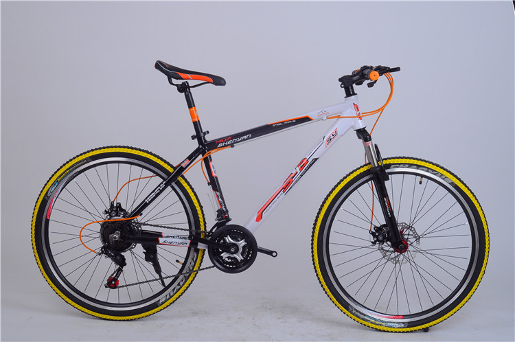 Hot sale OEM 21 speed double wall rim black hi ten steel 26 size MTB with suspension