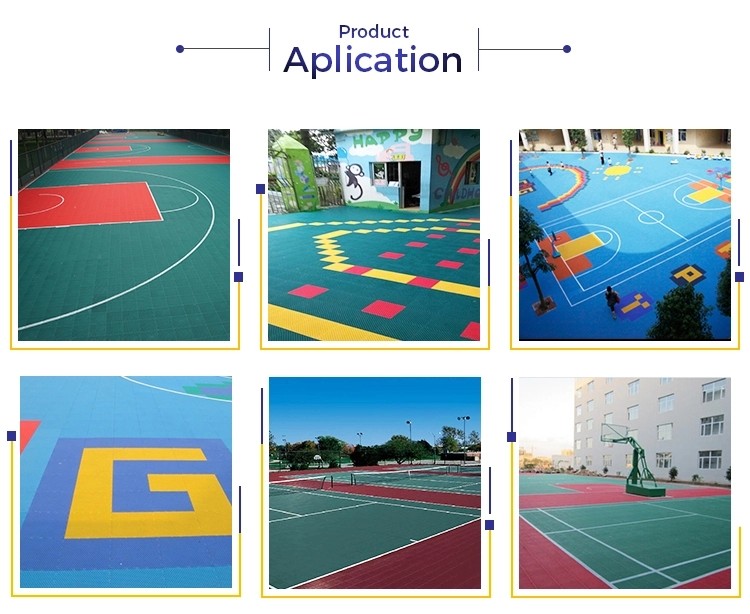 13mm Thickness Interlocking Basketball Flooring Sport Court Tiles For School