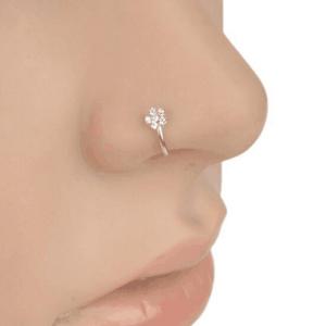 Quality Trendy Colorful Nostril Stainless Nose Hoop Plum Nose Rings Clip On Nose Ring Fake Piercing Body Jewelry For Women wholesale