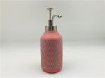Sand Stone Polyresin Bathroom Accessories Silver Hand Painted PINK Color
