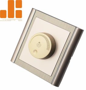 Quality 0 - 100% Triac Dimming LED Dimmer Switch With Golden Appearance 86*86 Knob Switch wholesale
