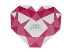 Gold Hot Stamping Lift Off Lid Box , FSC Paper Heart Shaped Box