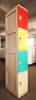 Vandal Resistant 10 Tier Blue School Lockers Keyless ABS Plastic Lockers