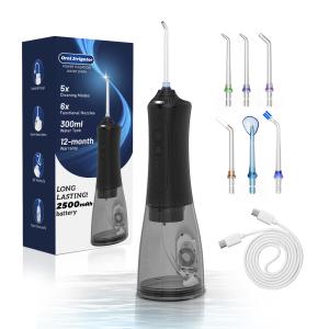 Quality Water Dental Flosser Cordless Teeth Cleaner IPX7 Waterproof 6 Tips 5 Modes 5 Intensities wholesale