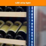 Custom Wine Cooler Furniture Single Zone Brown Wood Drinks Cabinet