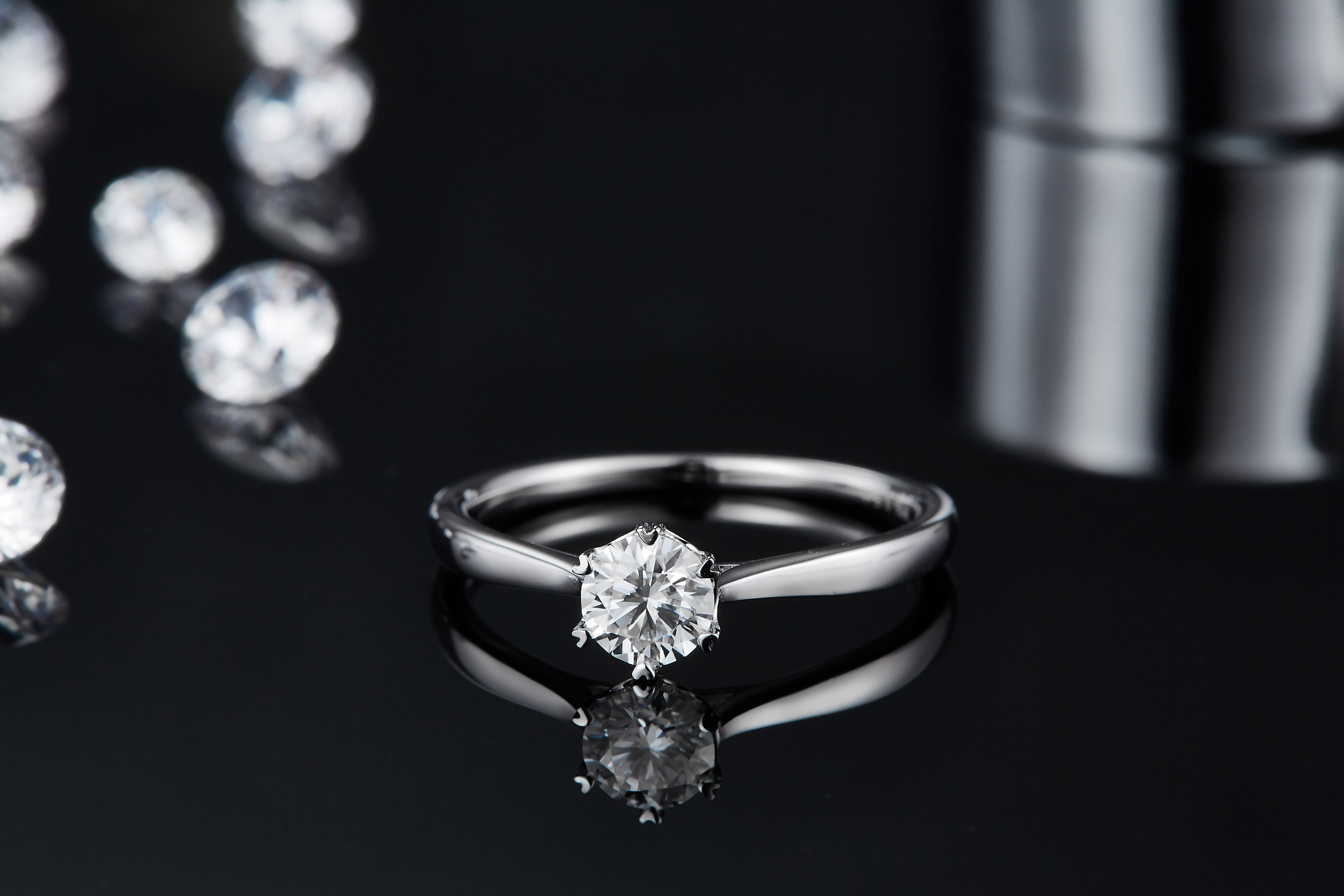 0.5ct Shape Hexgonal Lab Diamond Jewelry With Silver Women Ring