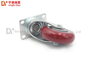 Quality Transparent Red Caster Wheel , Polyurethane Flat Universal Light Duty Caster Wheels wholesale