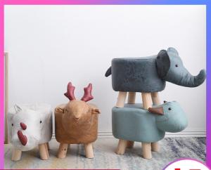 Quality High Quality Modern Style Wooden Stools Cute Animal Shape Small Chair Solid Wood Household Fashion Shoe Stools wholesale