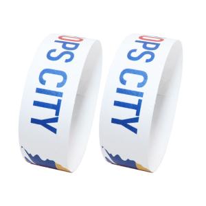 Quality Lightweight Disposable Paper Wristbands , Waterproof Security Wristbands For Events wholesale