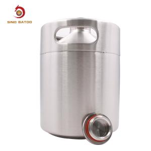 Quality Food Grade Stainless Mini Keg , 64oz Mini Draft Beer Dispenser wholesale