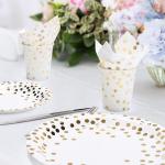 Gold Dot Disposable Dinnerware Sets