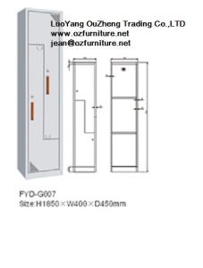Quality 2 door steel locker FYD-G007,storage locker cabinet FYD-G007,Like 7 Shape,two lock wholesale