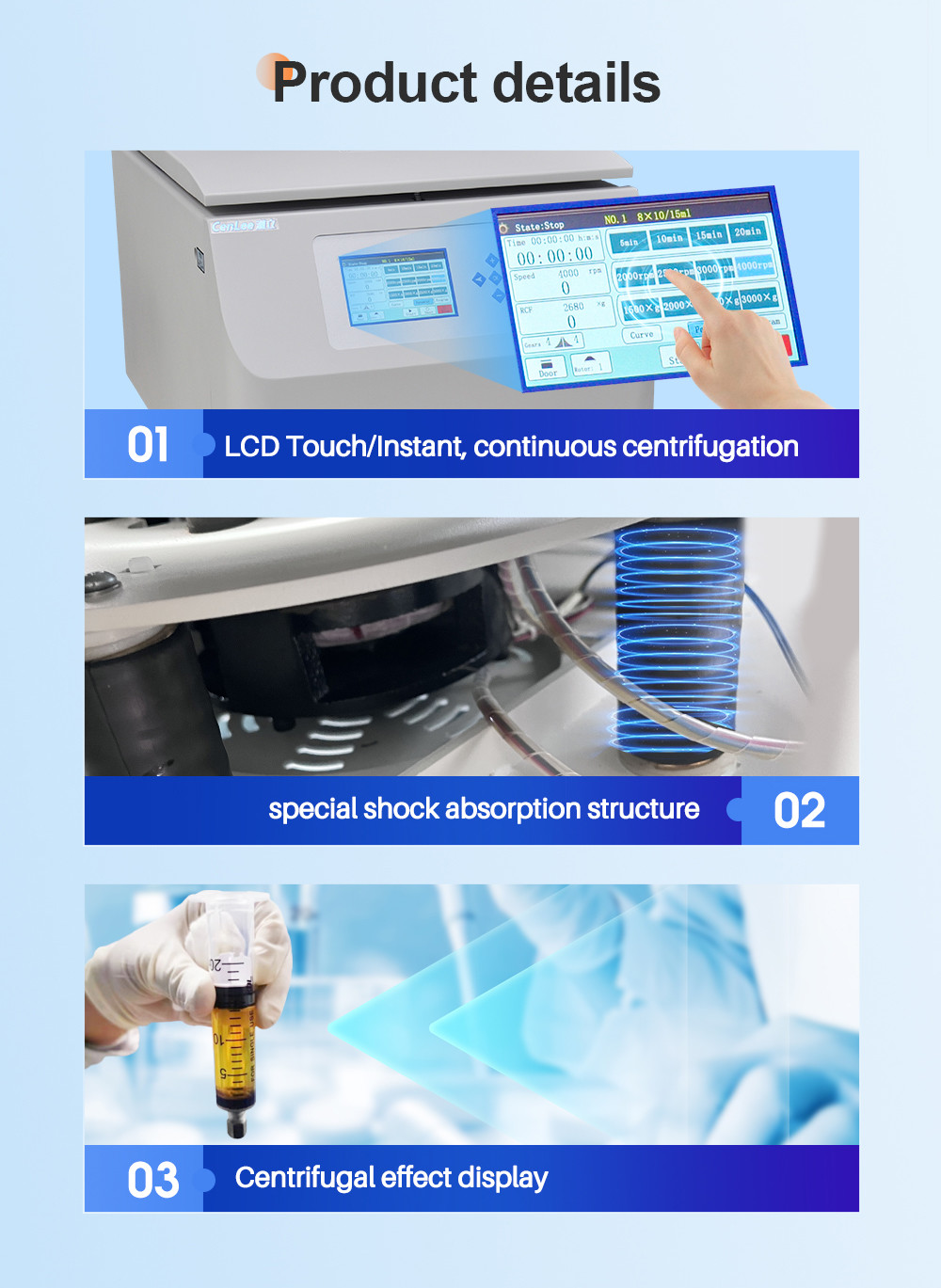 TDL5B Professional PRP Centrifuge Machine Laboratory 50 Ml Centrifuge For Skin Whitening & Beauty Clinics