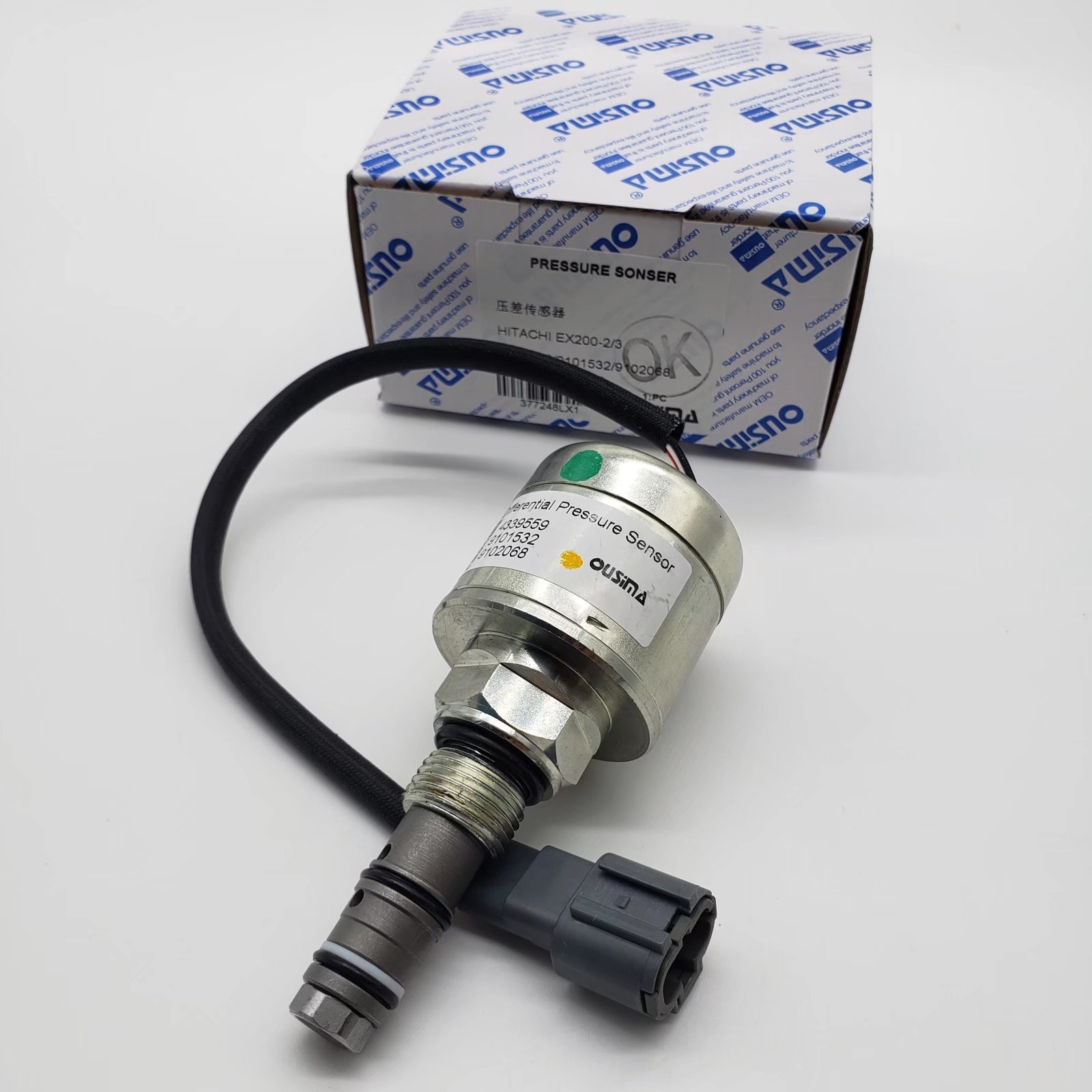 OUSIMSA 4339559 9101532 9102068 Excavator Difference Pressure Sensor For HITACHI EX200-2 EX220-3 EX300-5