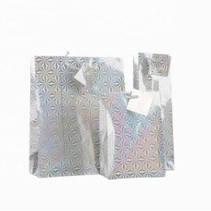 Quality Unique Design Holographic Paper Shopping Bags / Paper Carrier Bags Hot - Stamp wholesale