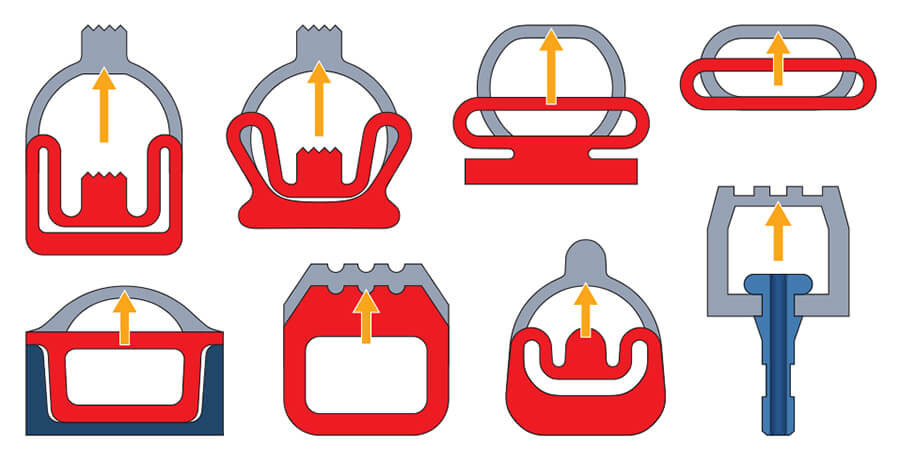 Custom All Size Silicone Rubber Inflatable Door Gasket with 250C Temperature Resistance