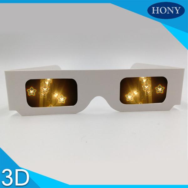 Christmas Star Smile Diffraction 3d Fireworks Glasses Customized Color