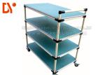 Hand Pushed Tote Cart Cold Welded Aluminium Profile Spray Coating Long Service