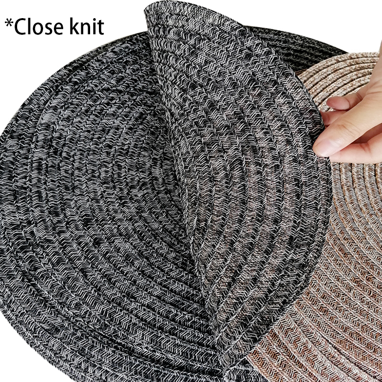 Waterproof Washable Non Slip Mat for Transitional Design Style Placemats in Round Shape