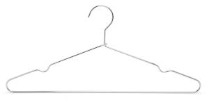 Quality Space Saving Chrome Wire Hangers With Non Slip Grooves wholesale