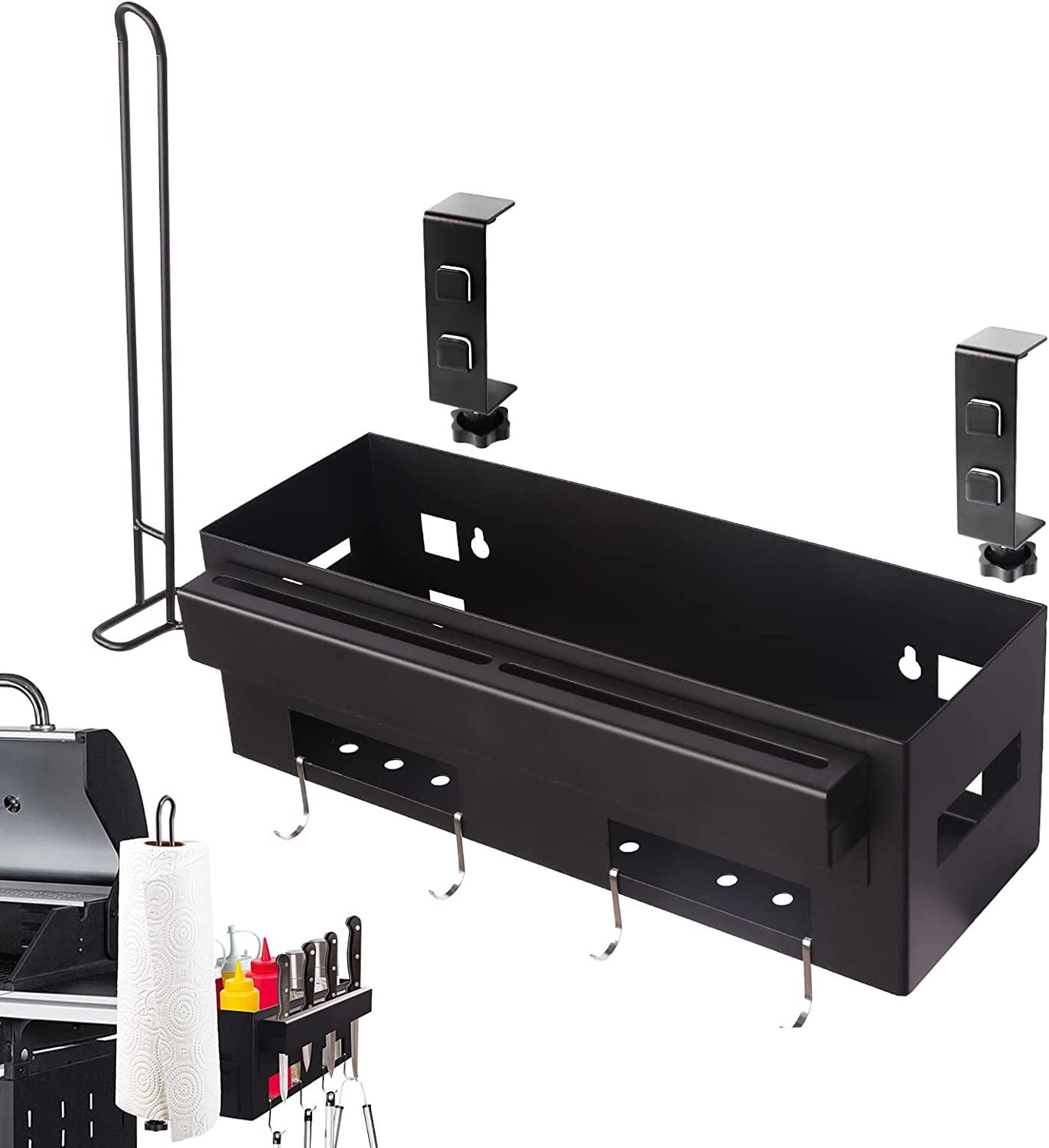Blackstone Griddle Accessories Storage Box with Paper Towel Holder Sustainable Metal Type