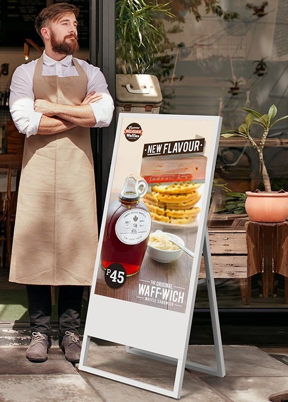 55 Inch TFT LCD LED Self Order Terminal Menu Board Advertising Kiosk