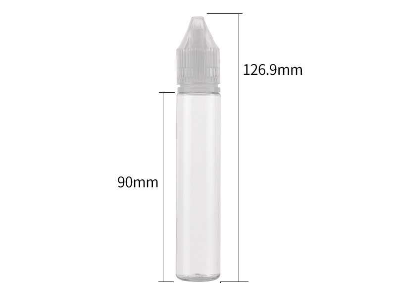 Dropper bottle (Transparent Blue) REUSABLE, Child Resistant Cap, Easy Drip Tip Applicator Dropper Bottles with Squeeze D
